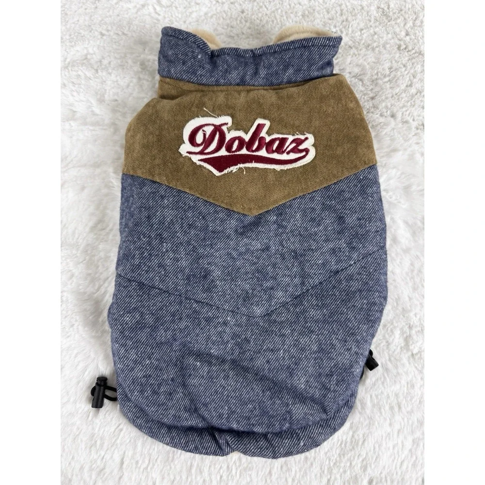 New Dobaz‎ DA17027AS Denim Suede Dog Jacket Size Medium